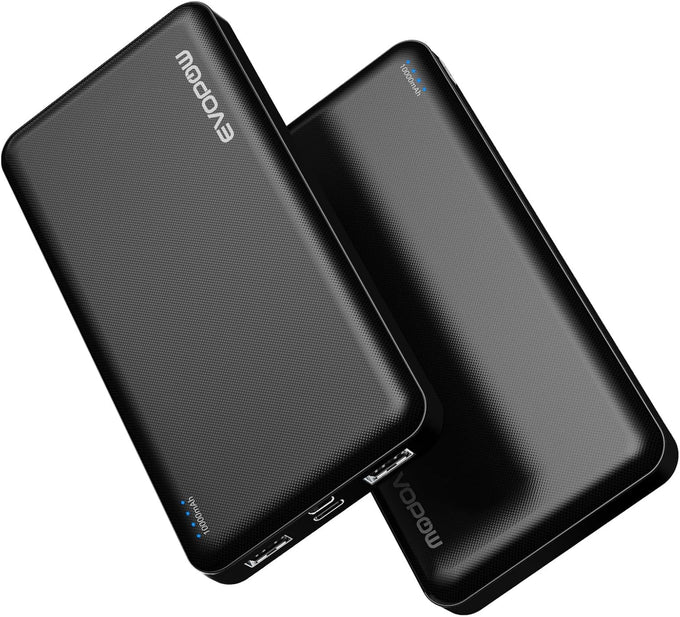 2 Pack Portable Charger, 10000mAh Power Bank, Travel Battery Pack