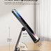 Nulaxy 2 Pack Aluminum Dual Folding Cell Phone Stand for Desk, Black&Silver