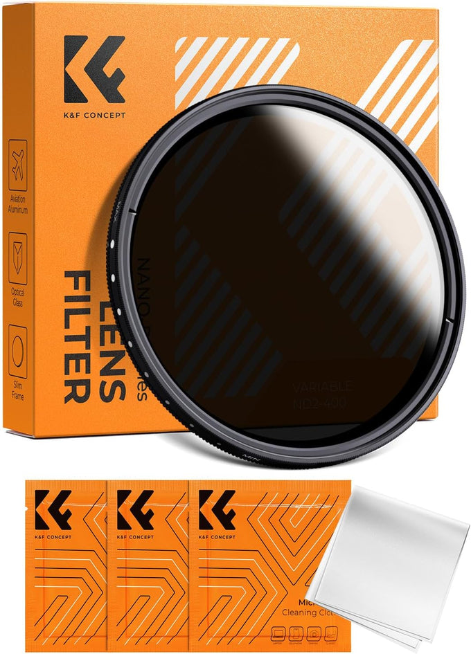 K&F CONCEPT 67mm Variable ND2-400 Lens Filter (1-9 Stops) for Camera Lens