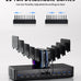 100W Charging Station for Multiple Devices, 10-Port USB Fast Charger, Black