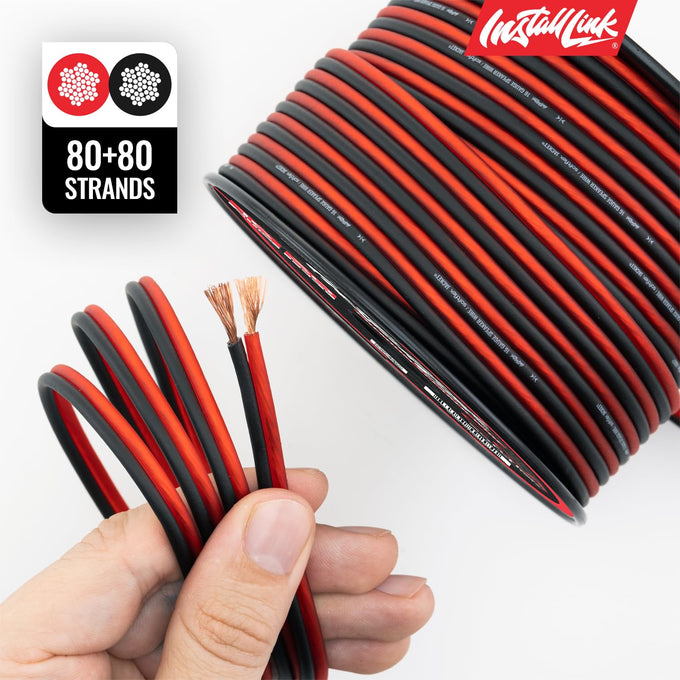 Install Link 16 AWG Gauge Speaker Wire (100 Feet) Car or Home Theater (CCA)