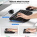 Wireless Keyboard and Mouse Combo, 2.4G Ergonomic Wave Keys(Black)