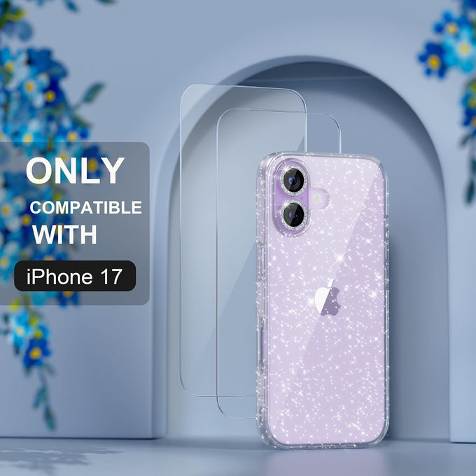 Choiche for iPhone 17 Case Clear Women Girly (Glitter Clear)
