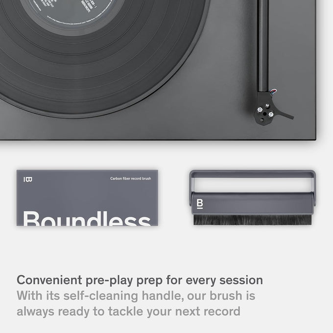 Boundless Audio Record Cleaner Brush - Carbon Fiber Anti-Static Vinyl Brush