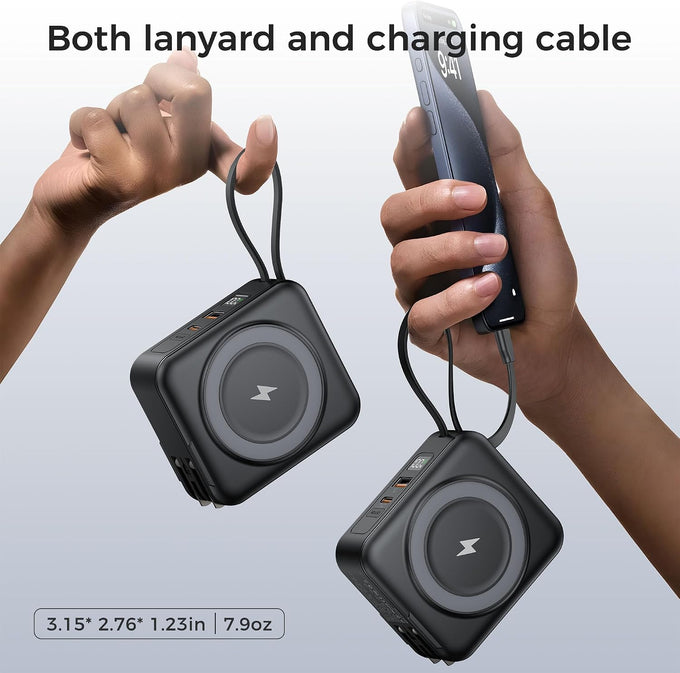 10000mAh Portable Charger Power Bank Built in Cables&Wall Plug
