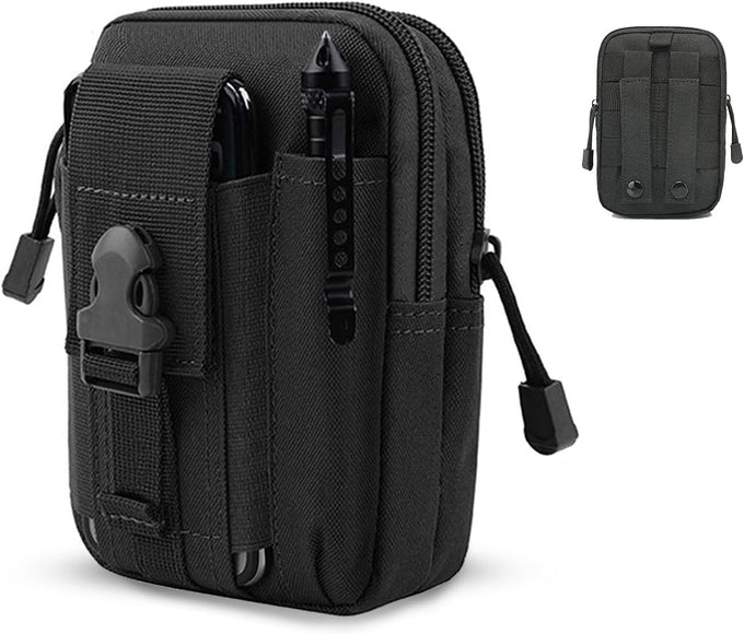 Belt Pouch, Tactical Molle Phone Pouch EDC Utility Pouches Waist Bag Packs, Small Cell Phone Holster Gear Tool Gadget Pocket for Men Running