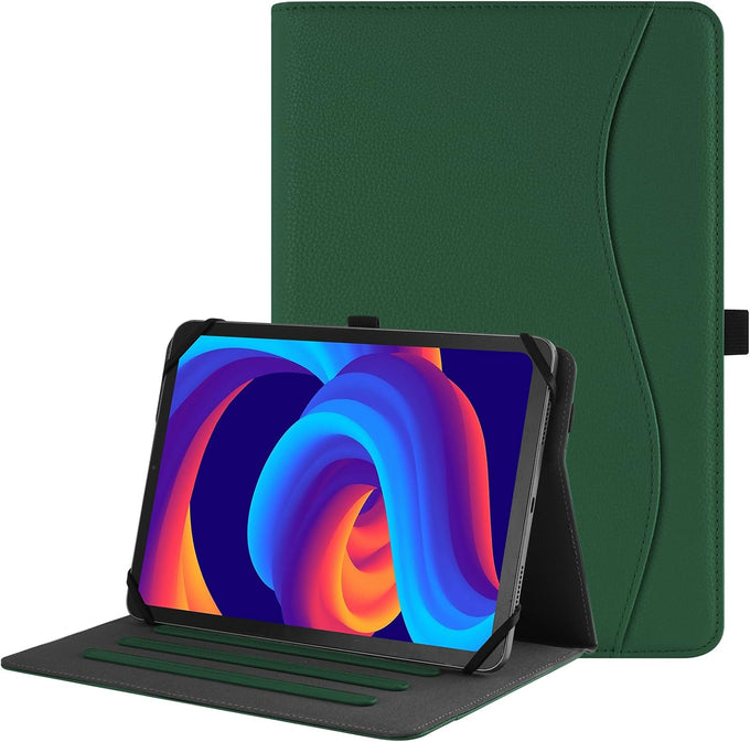 HGWALP Universal 10.1",10.2",10.5",10.9",11" Tablet Case,Multi-Viewing Angels Stand Folio Case with Handstrap for Lenovo M10/M11/Callsky/Onn/URAO Tablet/Frameflow/Evermyth/WXUNJA-Black