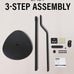 SANUS Speaker Stands Pair for Satellite & Bookshelf Speakers up to 3.5lbs – 10” Height Adjustment – Includes L-Shaped Bracket & Keyhole Adapter for Compatibility – Easy DIY Assembly