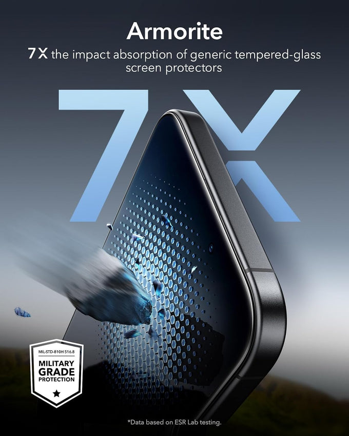 ESR 3 Pack for iPhone 16 Pro Max Screen Protector, Armorite