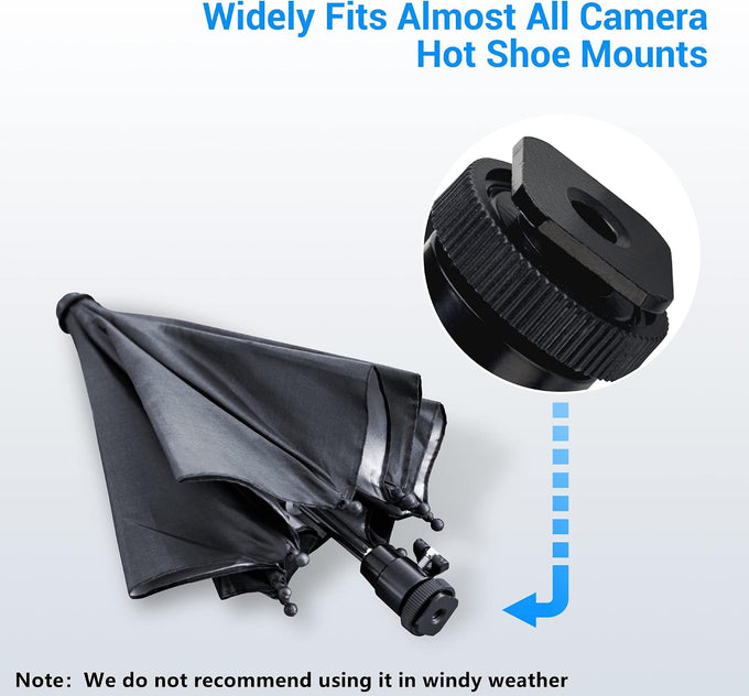DSLR Mirrorless Camera Hot Shoe Umbrella Sunshade Rain Cover Protector
