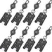 MNGARISTA Retractable Badge Holder,Heavy Duty Carabiner Clip Keychain Badge Reel,Tactical ID Card Key Holder with 31.5" Retractable, Black
