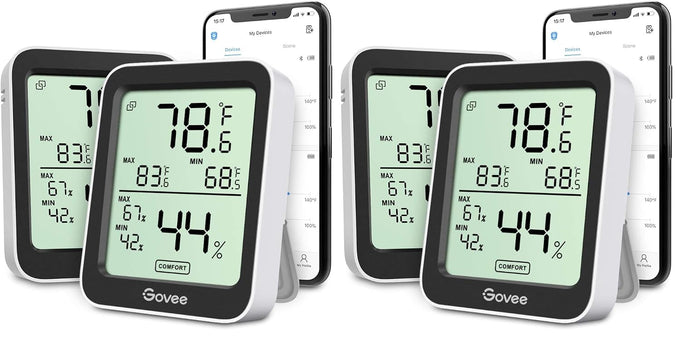 Govee Indoor Hygrometer Thermometer H5075 with Bluetooth App Control