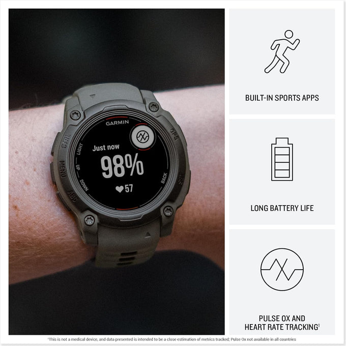 Garmin Instinct® E, Rugged GPS Smartwatch, 45mm, Charcoal