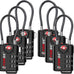 Forge TSA Approved Luggage Locks, Open Alert Cable Lock, Black, 2 Pack