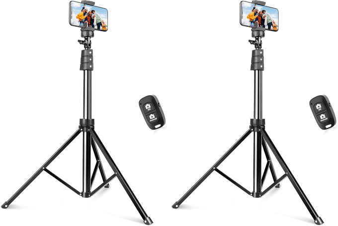 SENSYNE 62" Phone Tripod, Extendable Selfie Stick with Wireless Remote