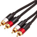 Amazon Basics 2 RCA Stereo Audio Cable for Hi-Fi System, Amplifier, Active Speakers or Subwoofer with Gold-Plated Plugs, Digital Audio Compatible, 4 Feet, Black