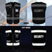 TCCFCCT Security Vest for Security Guard 9 Pockets Safety Vest, Black L