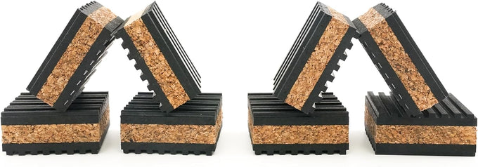 Sound Isolation Pads. Cork Pads for Turntables to Reduce Vibration & Skipping (1" Pack of 4)