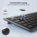 TECKNET Wireless Keyboard Rechargeable 2.4G Ultra-Slim, Comfortable Typing
