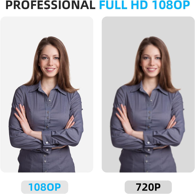 1080P HD Webcam with Microphone, Streaming Computer Camera for Laptop PC