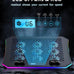 KeiBn Upgraded Gaming Laptop Cooler Pad with 9 Quiet RGB Fans, Cooling Pad for 15.6-17.3 Inch Laptops with 7 Height Stands, 2 USB Ports, Phone Stand-Blue