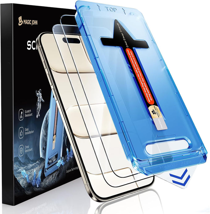 MAGIC JOHN for iPhone 17 Pro Max Screen Protector Tempered Glass 6.9 inch