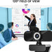 1080P Full Webcam with Microphone, Privacy & Safety Protection, USB HD Computer Web Camera, Plug and Play, for Laptop, Teams, Desktop, Conferencing and Video Calling, 2026 Version(Black)