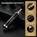 MOBOREST 3.5mm to 1/4 (6.35mm) Stereo Pure Copper Headphone Adapter, 2PCS