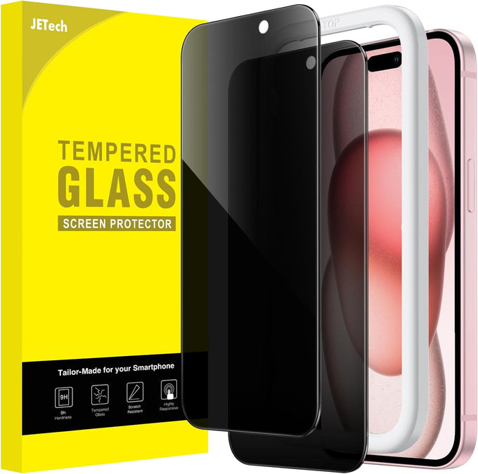 JETech Privacy Screen Protector for iPhone 17 Pro Max, 2-Pack