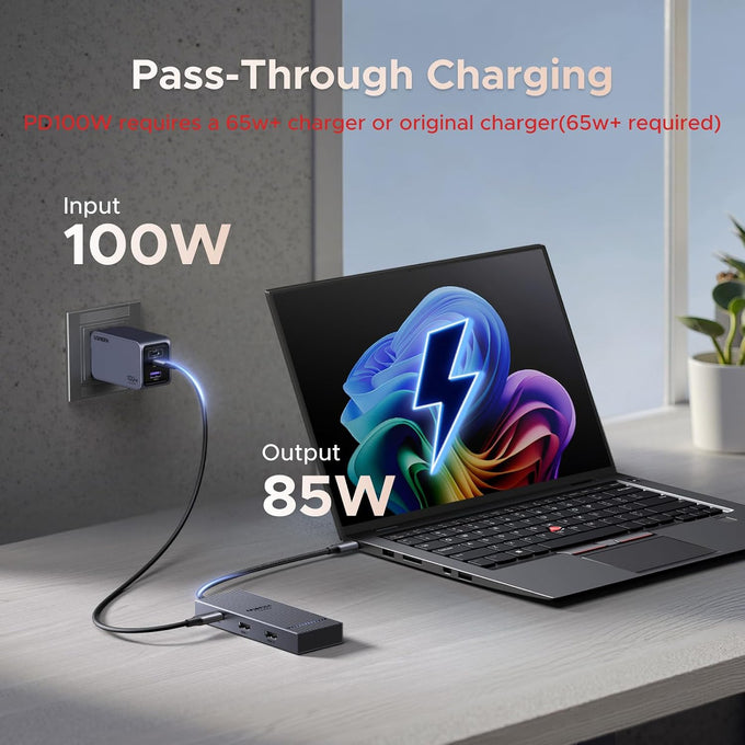 UGREEN USB C Docking Station Dual Monitor, 7-in-1 Aluminum Dock with 2xHDMI