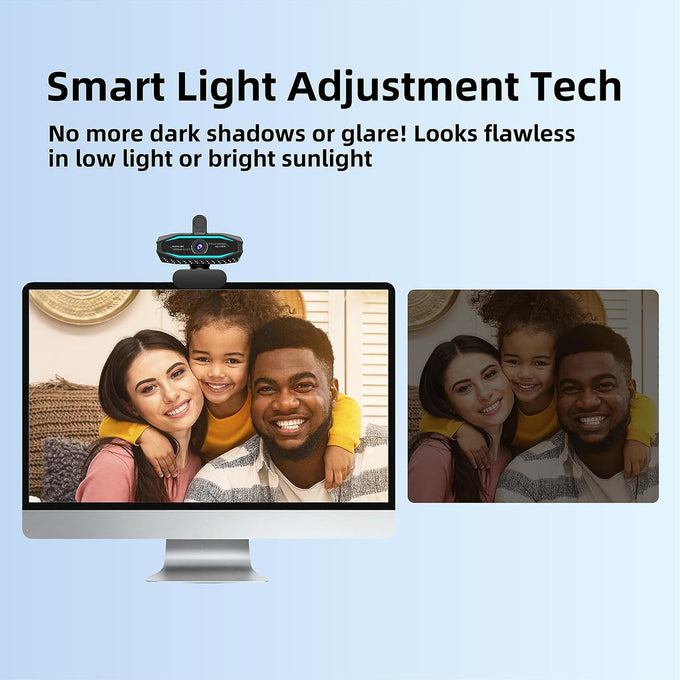 1080P HD Webcam with Microphone, USB Computer Camera for Laptop PC Desktop