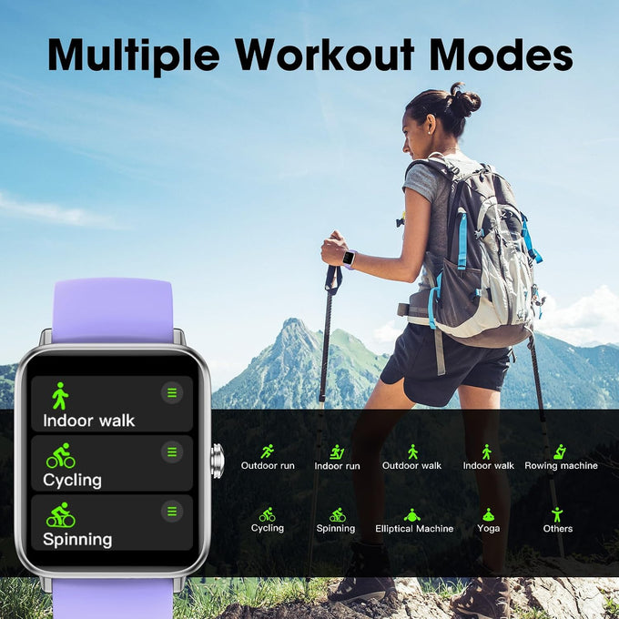 Smart Watch, Fitness Tracker with Heart Rate, Blood Oxygen, Sleep Tracker
