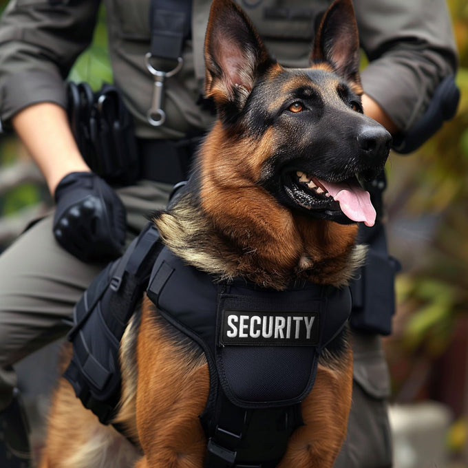 WILDREEDS 2 Pieces Hook and Loop Security Patches, Tactical Security Embroidery Patch for Police Vest Jacket Back Panel(1Pcs Small and 1Pcs Large, Black)