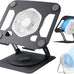 SHUWEI Laptop Stand with Fan, Height/Angle Adj fits 16" Laptop, Black