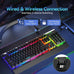 TECKNET Wireless Gaming Keyboard, 4000mAh Rechargeable Keyboard