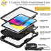 SEYMAC stock Case for iPad (A16) 11th/10th Generation 11''/10.9'' 2025/2022, Full-Body Drop Protection Case with Screen Protector &360° Rotate Hand Strap/Stand, Black