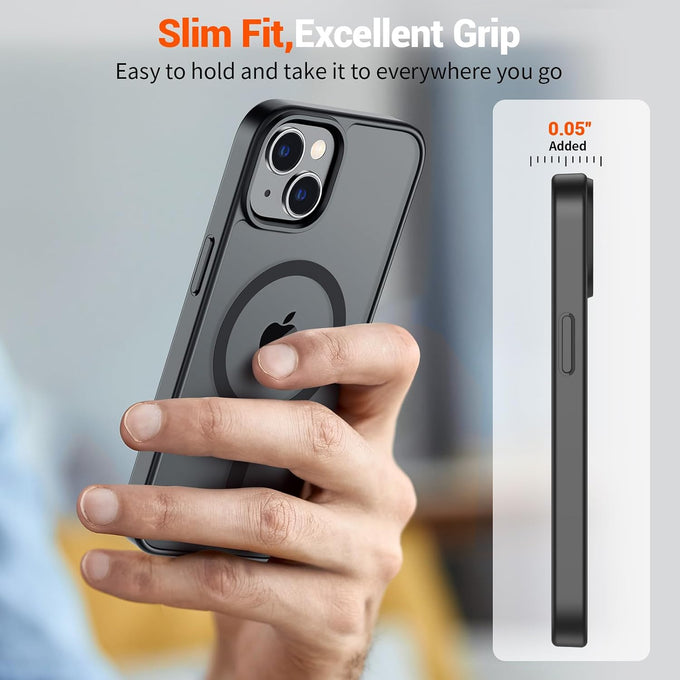 SUPFINE Magnetic for iPhone 15 Case Black