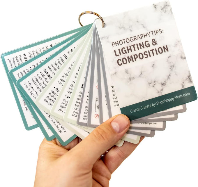 Photography Tips: Composition & Lighting Cheat Sheet Cards | Pocket-Sized Quick Reference Cards for Beginners | Snap Happy Mom (Classic)