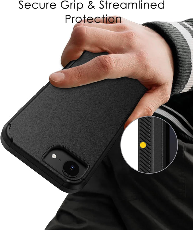 Diverbox for iPhone 16e Case & iPhone 17e Case - Compatible with MagSafe,Shockproof Dropproof with Screen Protector,with Port Protection,Slim & Tough Phone Cover (Black)