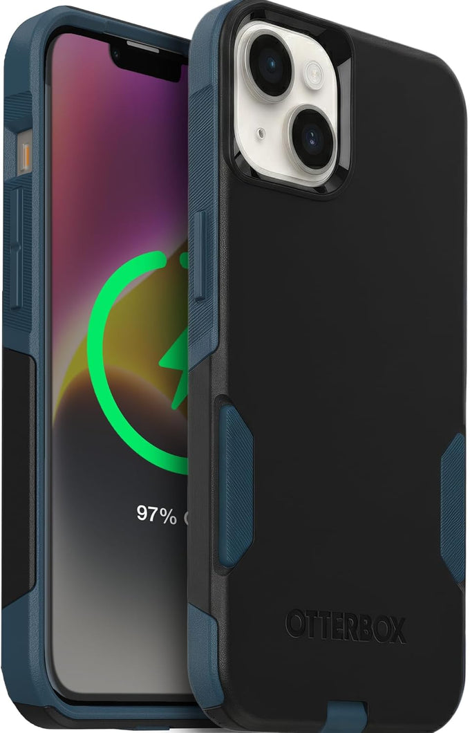 OtterBox iPhone 14 & iPhone 13 Commuter Series Case - BLACK , slim & tough, pocket-friendly, with port protection