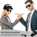 6 Pcs Secret Service Security Guard Hat Sunglasses Costumes Cosplay Set