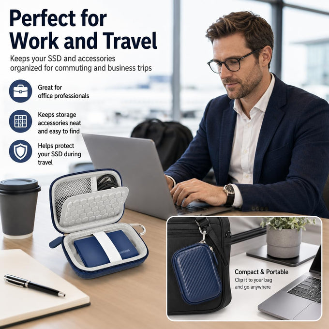 Paiyule Carrying Case for Samsung T9/T7/T7 Shield Portable SSD 4TB 2TB 1TB