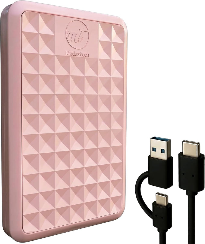 Facet 500GB External Hard Drive Portable USB-C/USB 3.1 Plug & Play Ultra- Slim HDD Hard Drive for Backup, Gaming, PC, Mac, Laptop, PS4, Xbox, Smart TV (Black)