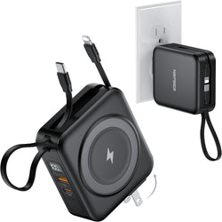 10000mAh Portable Charger Power Bank Built in Cables&Wall Plug