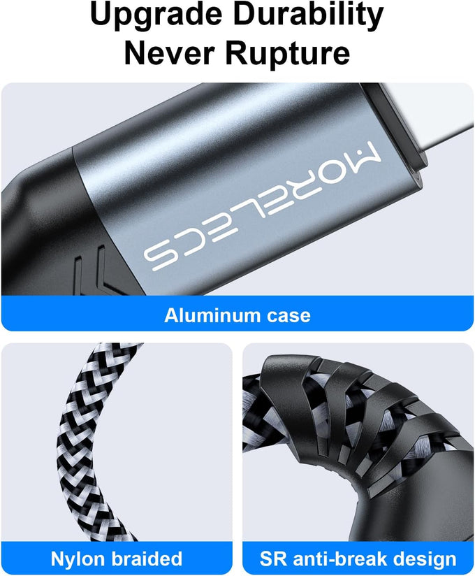 Aux to USB C - Braided USB-C to 3.5mm Aux Cable for Car(3.3FT)