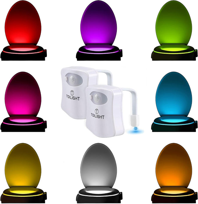 ToiLight The Original Toilet Bowl Night Light. Fun Useful Bathroom Motion Sensor Tech Gadget. Funny Novelty Birthday Gift Idea. Stocking Stuffer for Him, Her, Guys, Men, Mom, Brother