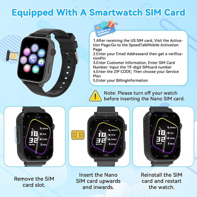 4G Kids Smart Watch Phone GPS, Smartwatch for Boys Girls Ages 4-12 Years with Video Call Chat Class Mode SOS Camera Alarm Games Parental App Touch Watch Gifts for Children (Includes SIM Card) Grey