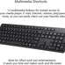 USB Silent Wireless Keyboard for Laptop Computer Full Size Number Pad Black