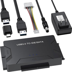 Hard Drive Reader USB 3.0 & Type C to SATA IDE Adapter, Data Transfer Kit