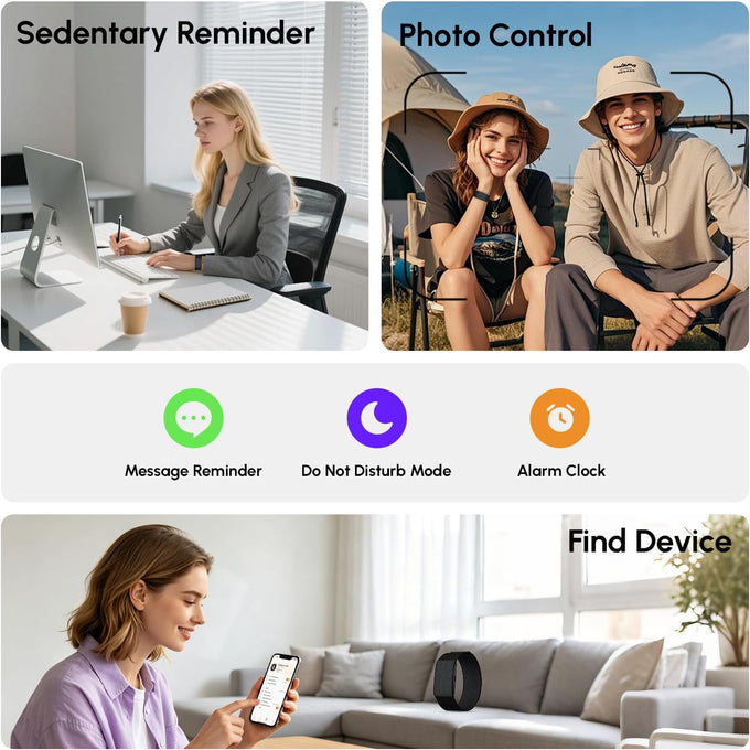 Screenless Fitness Smart Bracelet,24/7 Sleep & Health Tracker